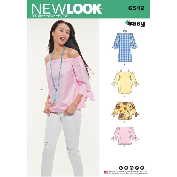 Misses' Dress or Top - New Look Pattern 6542