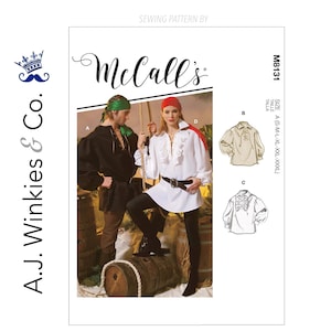 4-Different Lace-Up Long Sleeve Shirts – Making History - McCall's M8131