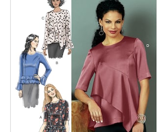 Butterick 6595 Pullover Tops Sewing Pattern - Etsy Canada