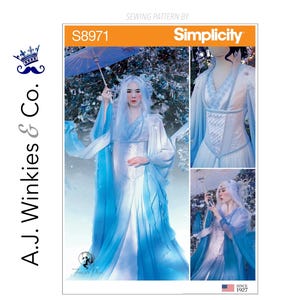 Misses' Chinese Martial Arts Fantasy Heroine Protagonist  Costume - Simplicity S8971