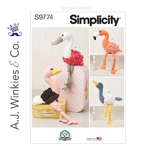 Decorative Plush Birds - Simplicity S9774