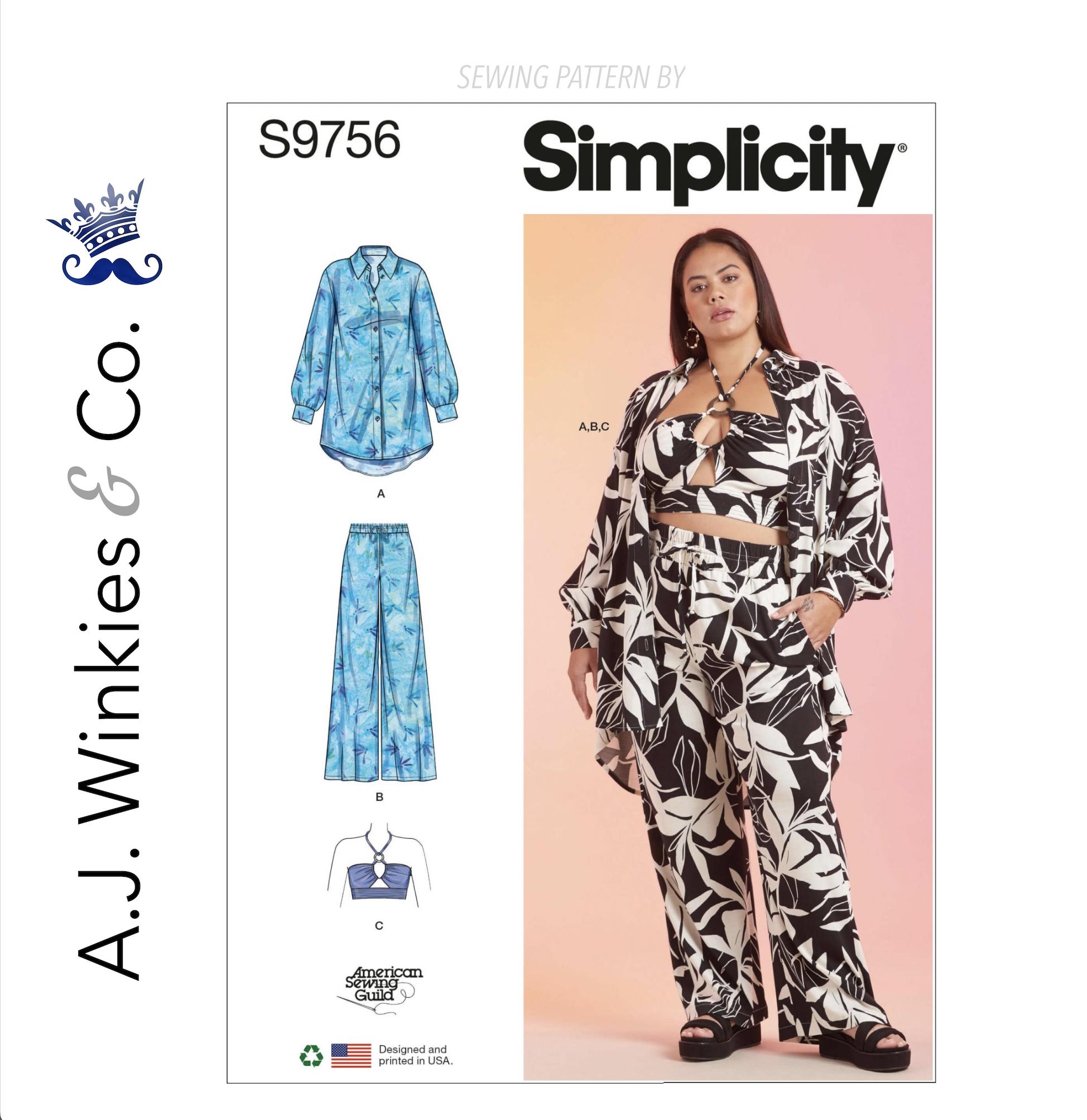 Misses' and Women's Shirt, Pants and Halter Top - Simplicity S9756