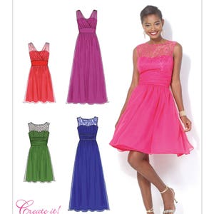 Misses&#39;/Women&#39;s Sheer Overlay Dresses - McCalls M7090