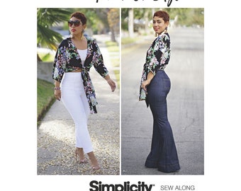 Simplicity S8655 Pantalon taille haute et haut à nouer Misses de Mimi G Style