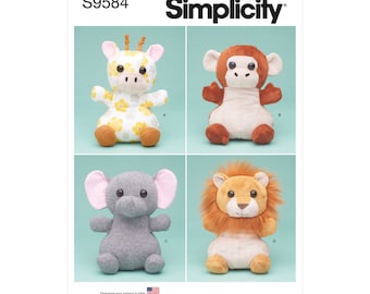 Plush Animals - Simplicity S9584