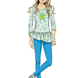 Mccall's M7274 Children's/girls' Tops, Dress, Skirt and Leggings - Etsy