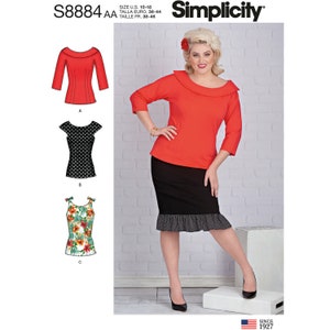 Simplicity S8884 Misses'/Women's Tops