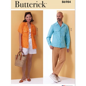 Men's & Unisex Shirts, Shorts and Pants - Butterick B6984