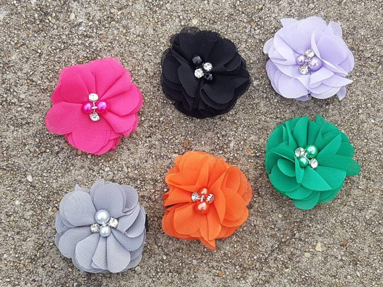 baby flower clips