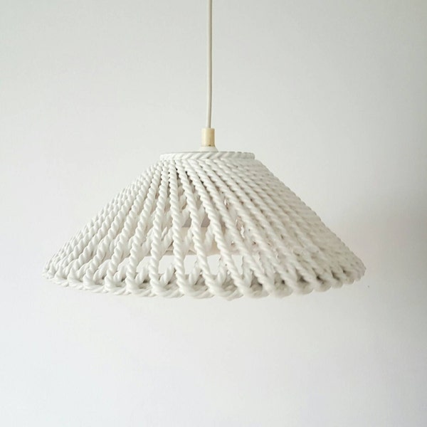 Reserved Rare, Mid-century, Porcelain Pendant Lamp, Bassano, Italy