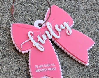 DIGITAL FILE* Emergency Contact Tag - Bow