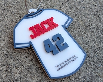 DIGITAL FILE* Emergency Contact Tag - Jersey