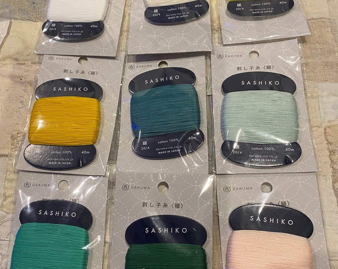 Daruma Sashiko thread - colours 201-209