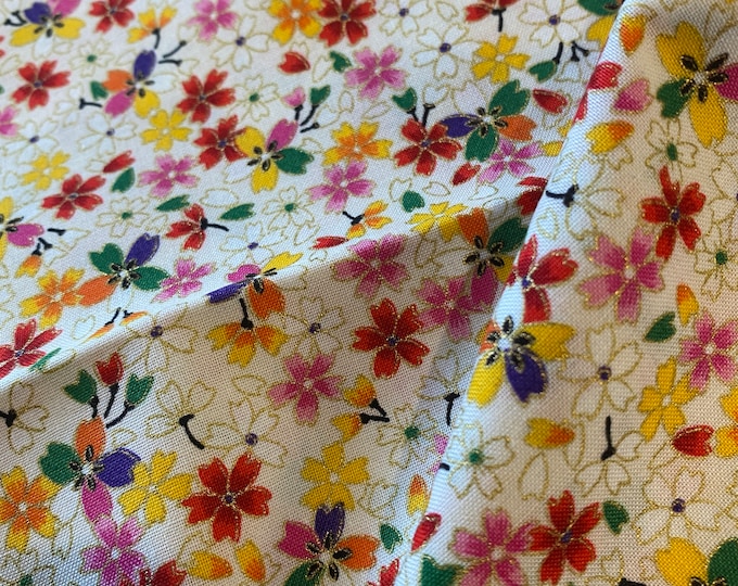 Cherry Blossom Splendour  - Japanese Cotton - fabric by the 1/4mtr