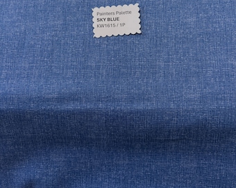 Painters Palette - SKY BLUE - Japanese Cotton - fabric by the 1/4mtr
