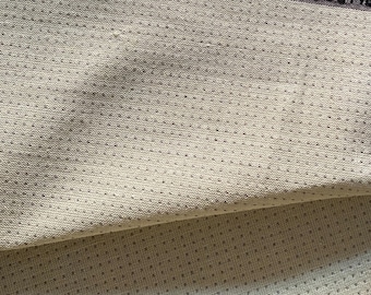 STITCHER'S DOTS - Cream - cotton/yarn dyed, woven gridded grey dots