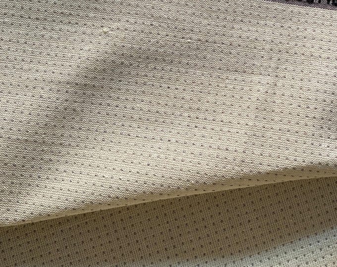 STITCHER'S DOTS - Cream - cotton/yarn dyed, woven gridded grey dots