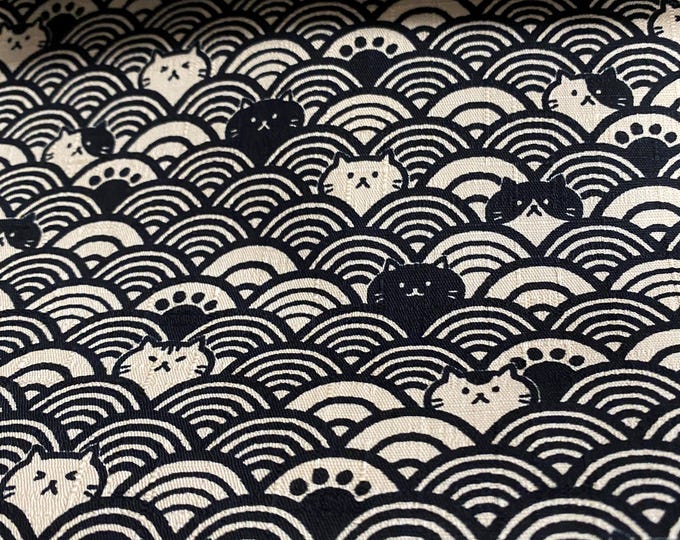 Cats and waves, black