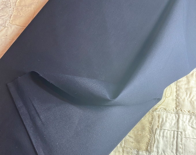 HAKAMA - Solid Blue/Black  - Japanese Cotton - fabric by the 1/4mtr