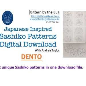 Sashiko - 12 unique Japanese styled patterns - available for download – Dento