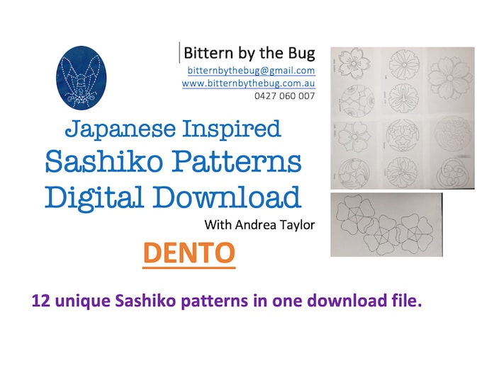 Sashiko - 12 unique Japanese styled patterns - available for download – Dento