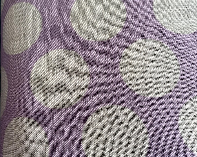 Dots, Ecru dots on Lilac background - Japanese Cotton - fabric by the 1/4mtr