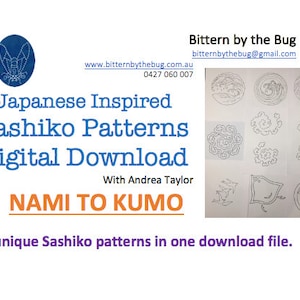 Sashiko - 12 unique Japanese styled patterns - available for download - NamiToKumo