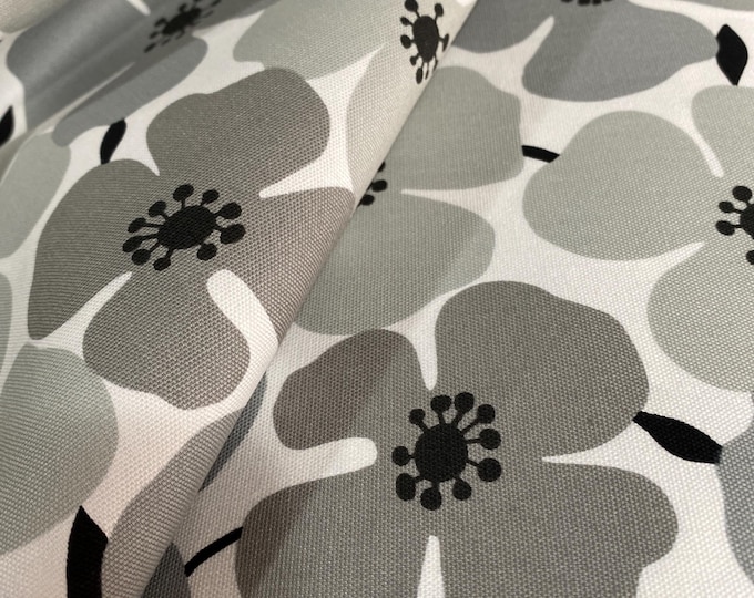 Blooming Grey - Oxford Cloth - Japanese Cotton - fabric by the 1/4mtr
