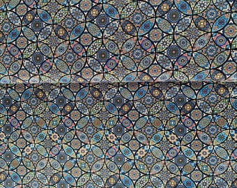Stain Glass Window - Black - Sheeting weight fabric