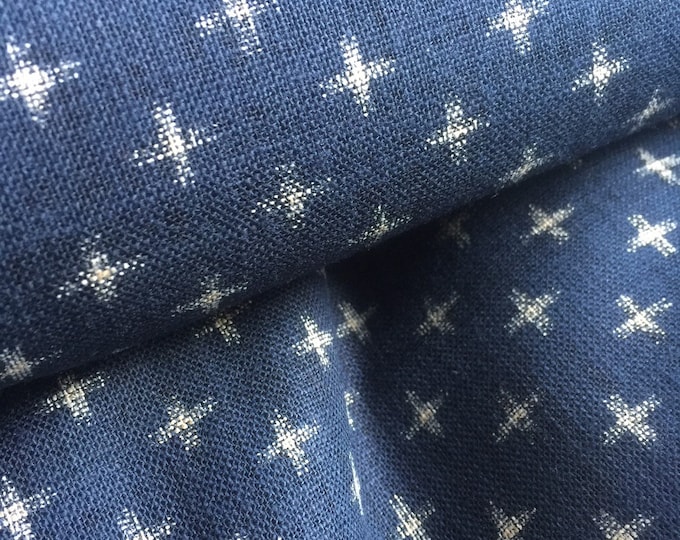 Ecru "fuzzy" Crosses on Navy