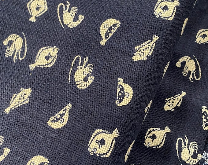 Fish and crustaceans - fabric by the 1/4mtr