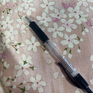 Cherry Blossom beauty-soft pink background Dobby Shantung Japanese Cotton - fabric by the 1/4mtr