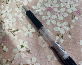 Cherry Blossom beauty-soft pink background Dobby Shantung Japanese Cotton - fabric by the 1/4mtr