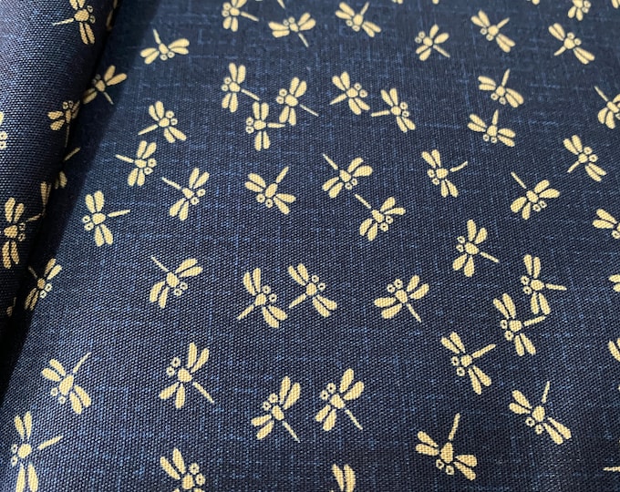 Big Eyed Little Dragonflies - Japanese Cotton - fabric by the 1/4mtr