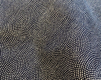 Dotted Arcs on navy - fabric by the 1/4mtr.