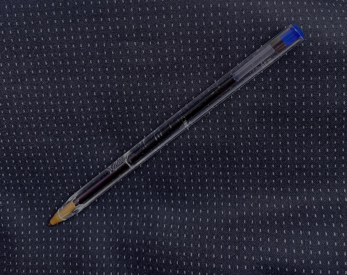 Ink Navy cotton with printed tiny gridded cream dots
