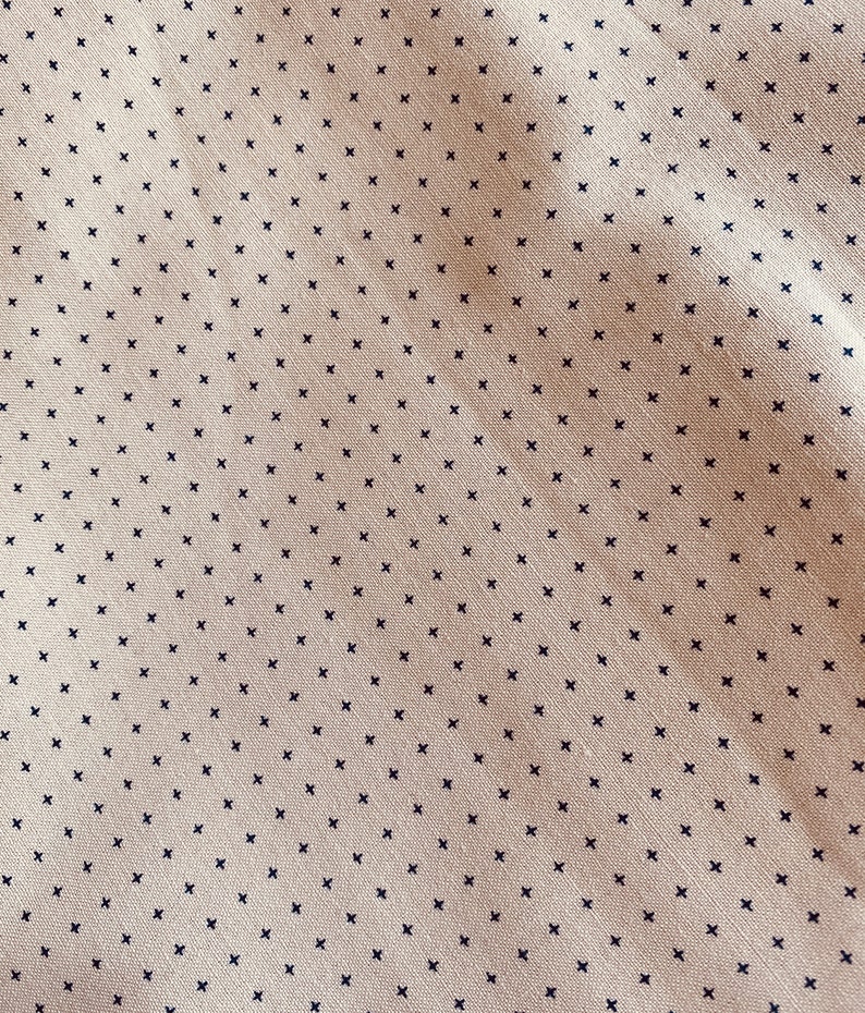 Gridded crosses Cream fabric by the 1/4mtr | Etsy