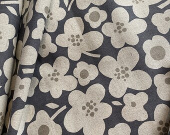 GOMOKU - Bold flowers Fabric 5 of 5 - Japanese Cotton/Linen - fabric by the 1/4mtr