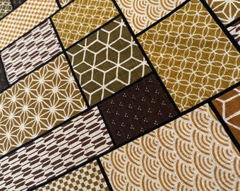 Traditional Patch Brown - fabric by the 1/4mtr