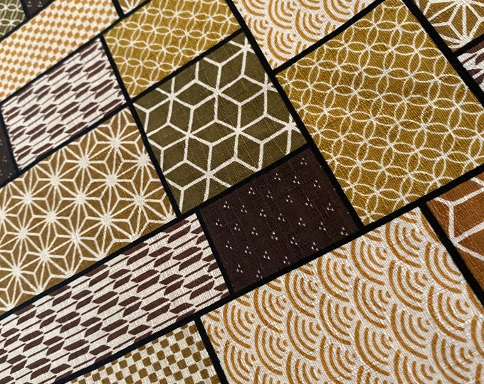 Traditional Patch Brown - fabric by the 1/4mtr