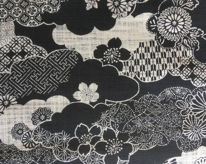 Flower in Japanese Clouds - fabric by the 1/4mtr.