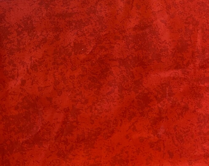 Mottled Red - Sheeting - Cotton - fabric by the 1/4mtr