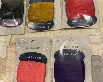 Daruma Sashiko thread - colours 219-223