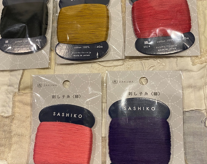 Daruma Sashiko thread - colours 219-223