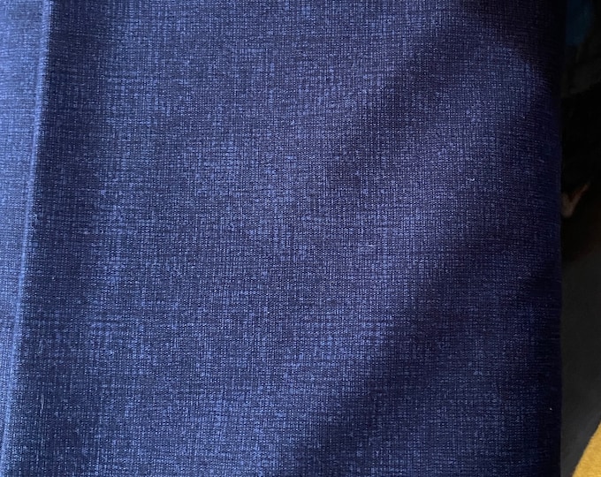 Dark Blue - Mottled Poplin - Japanese Cotton - fabric by the 1/4mtr