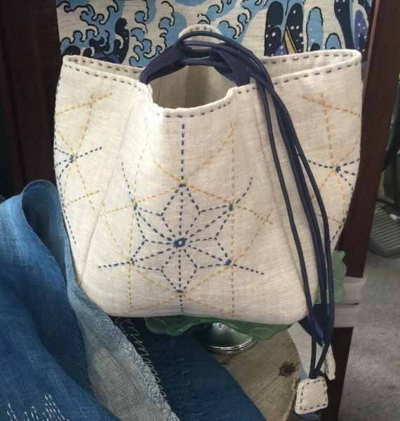Komebukuro Traditional Japanese Rice Bag Sashiko Kit Etsy