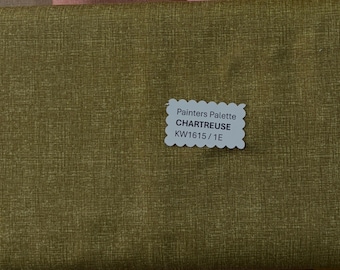 Painters Palette - CHARTREUSE - Japanese Cotton - fabric by the 1/4mtr