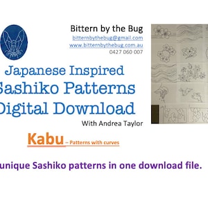 Sashiko - 14 unique Japanese styled patterns - available for download - Kabu