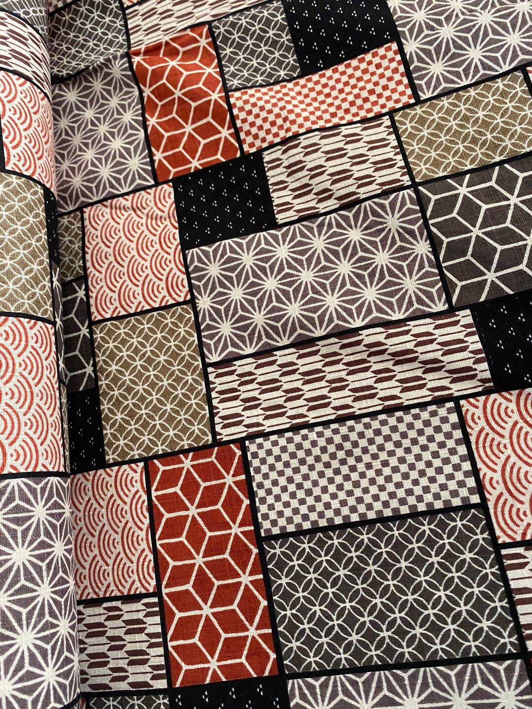 Traditional Patch Rust Fabric Fabric by the 1/4mtr - Etsy