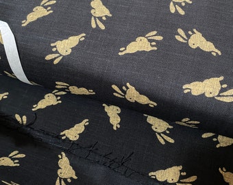 Playful Bunnies - High Quality Japanese Cotton - fabric by the 1/4mtr